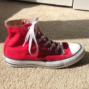 Red high top converse